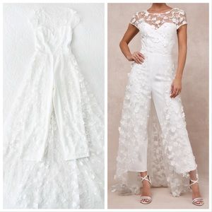 Lulu's White Lace Jumpsuit